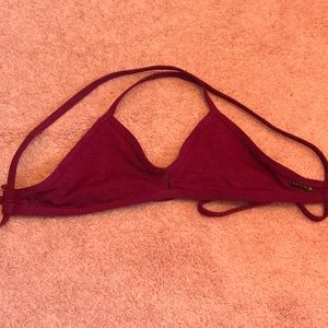 Jolyn Burgandy Cut out bikini top